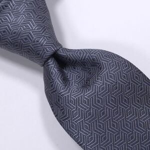 ALFANI Men’s Necktie – Charcoal Gray – Woven Geometric Pattern – MSRP $55- NWT